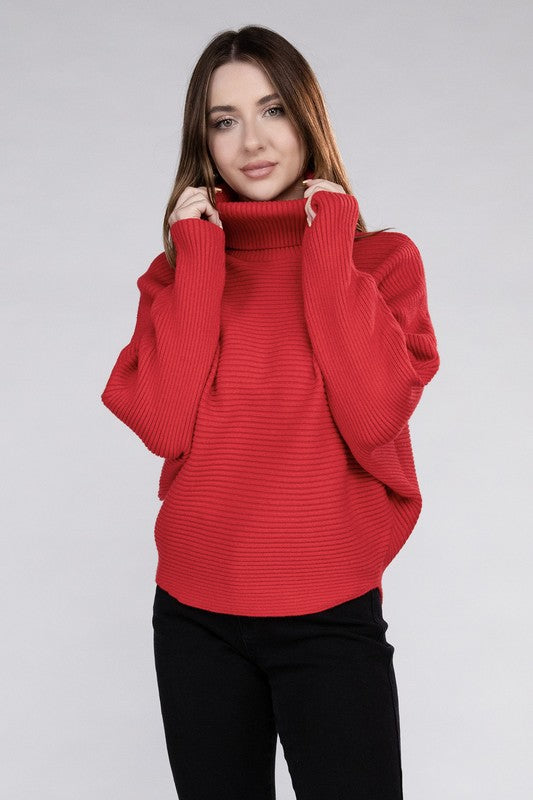 Viscose Dolman Sleeve Turtleneck