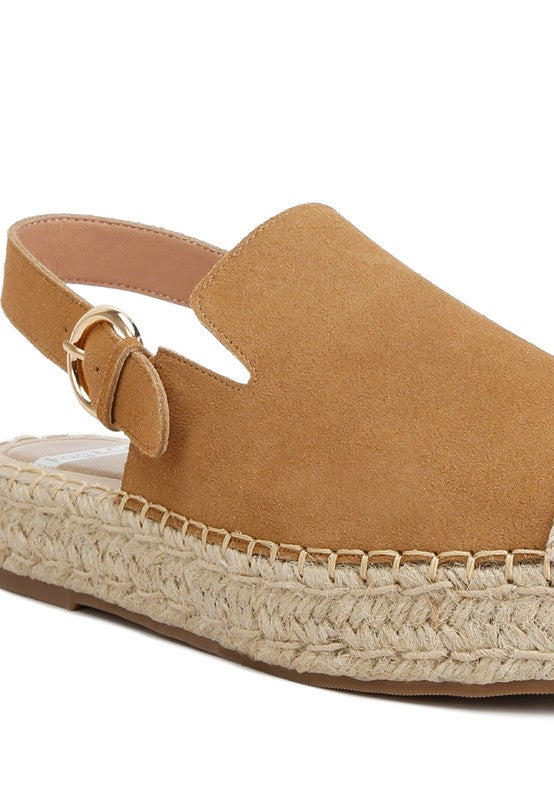 Affie Suede Slingback Strap Comfort Sandals