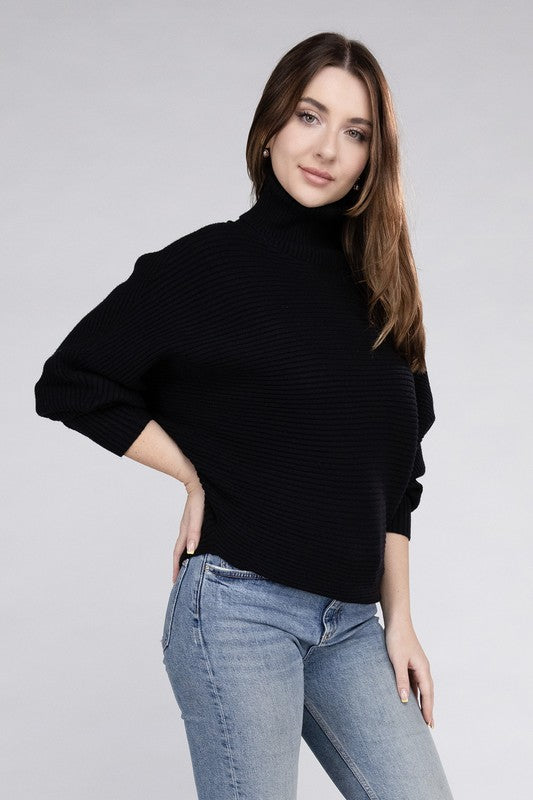 Viscose Dolman Sleeve Turtleneck