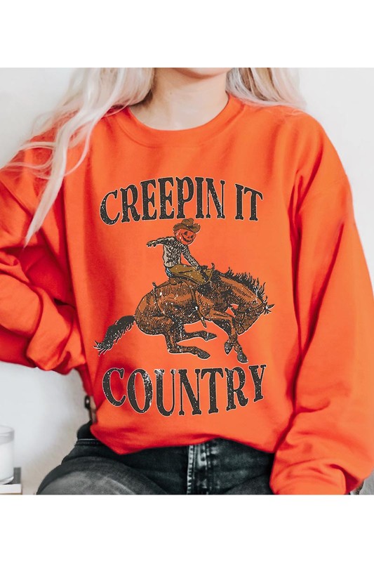 Halloween Creepin it Country Sweatshirt