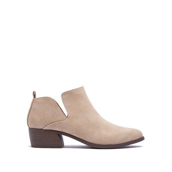 Short Neutral Color  Ankle Bootie