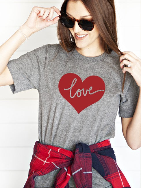 Graphic Love Heart Tee