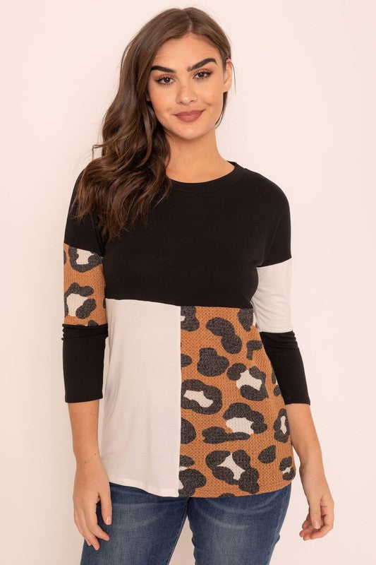 Leopard Color Block Tunic