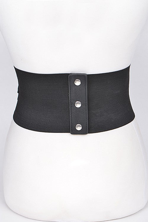 Rose Patch Wide Elastic Belt