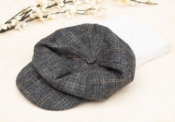 Plaid Newsboy Hat