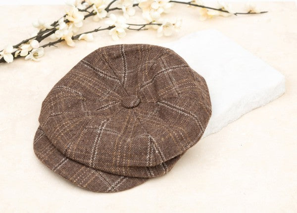 Plaid Newsboy Hat