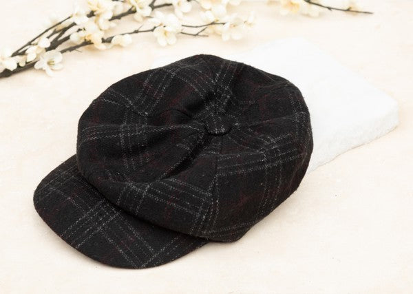 Plaid Newsboy Hat