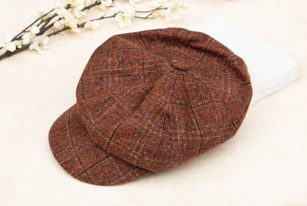 Plaid Newsboy Hat