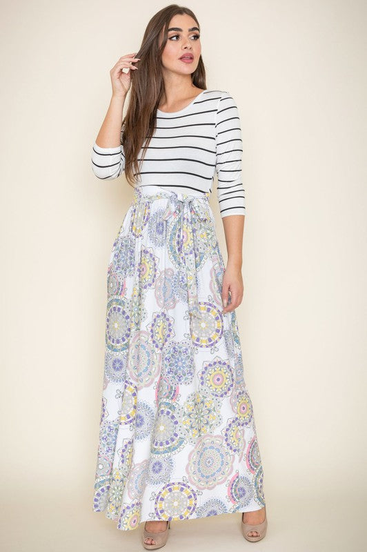 Sash Maxi Dress With Pockets