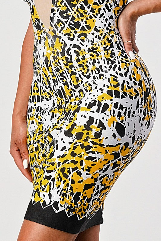 Animal Print Bandage Dress