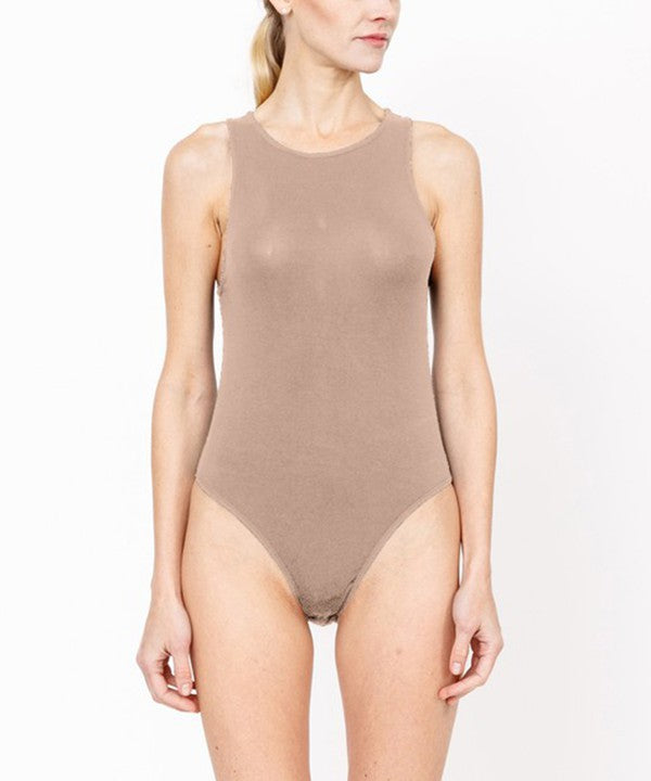 Halter Neck Bodysuit Bamboo Fabric