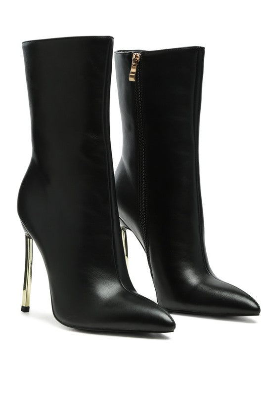 Long Ankle High Leather Boots