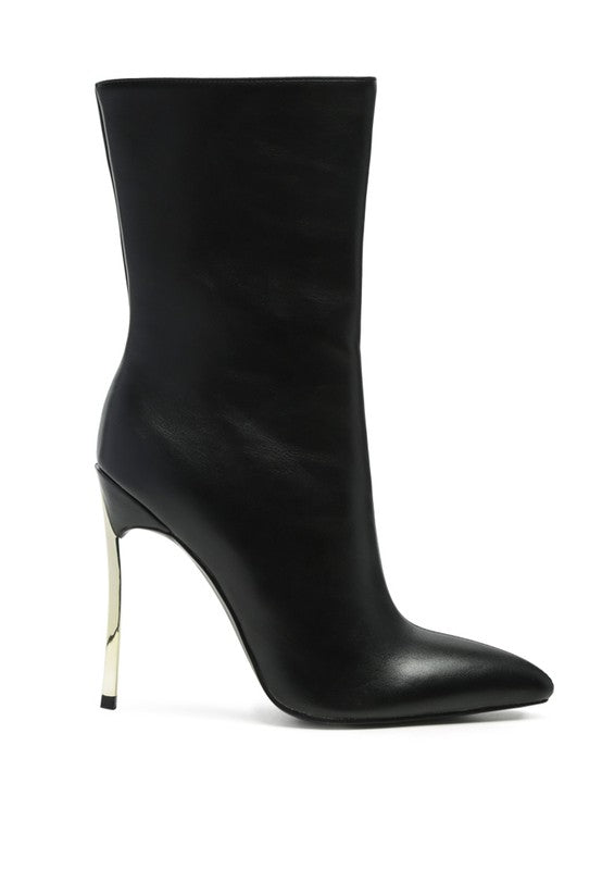 Long Ankle High Leather Boots