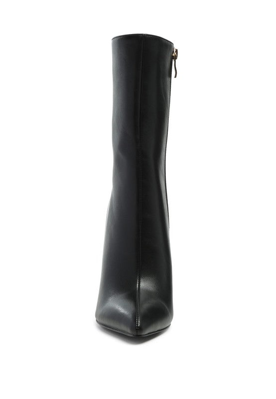 Long Ankle High Leather Boots