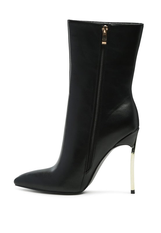 Long Ankle High Leather Boots