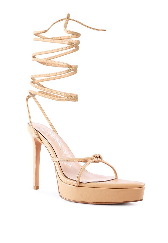 Strap Up High Heel Platform Sandals