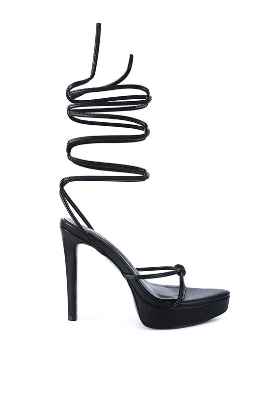 Strap Up High Heel Platform Sandals