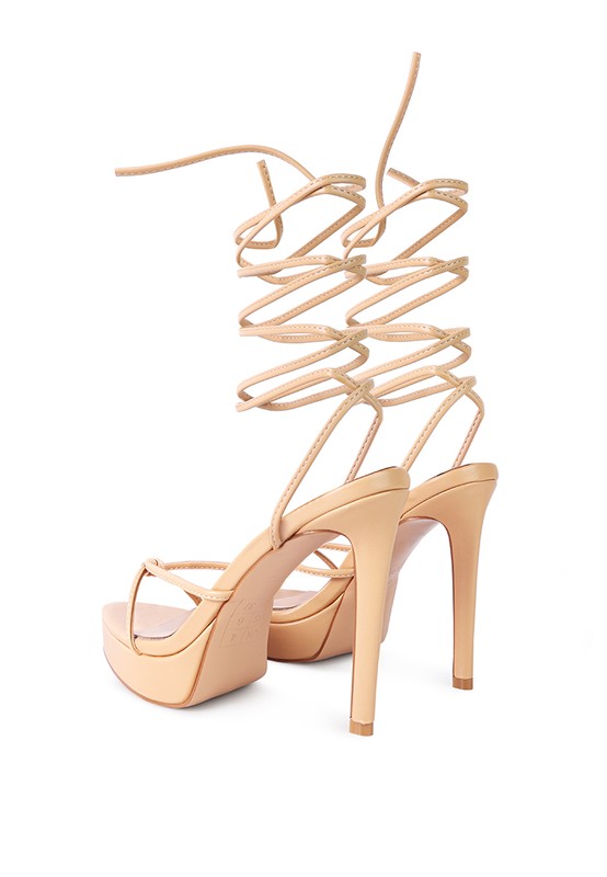 Strap Up High Heel Platform Sandals