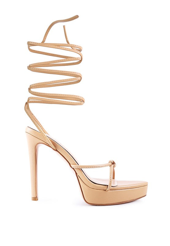 Strap Up High Heel Platform Sandals