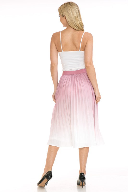 Women's High Waist Pleated A-Line Swing Skirt