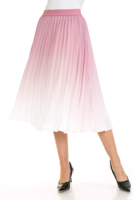 Women's High Waist Pleated A-Line Swing Skirt