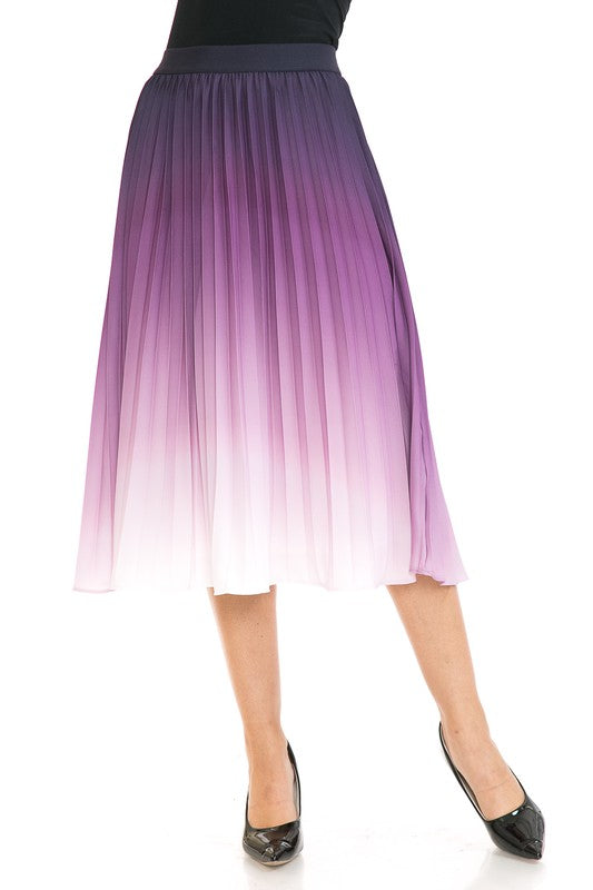 Women's High Waist Pleated A-Line Swing Skirt