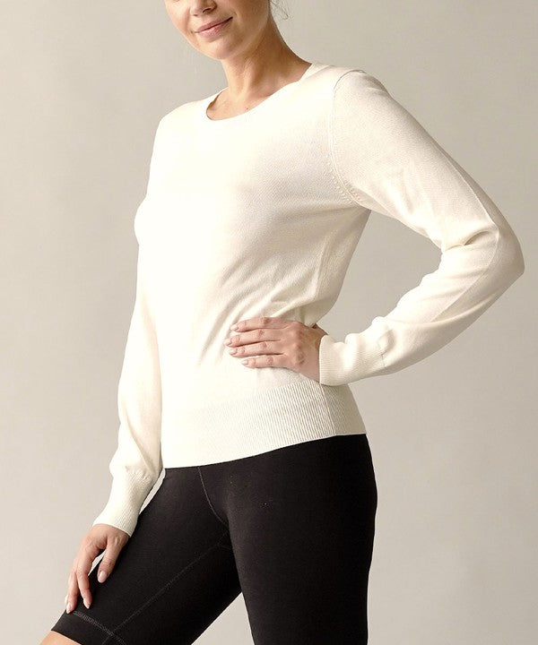 Bamboo Cotton Light Sweater Crew Neck