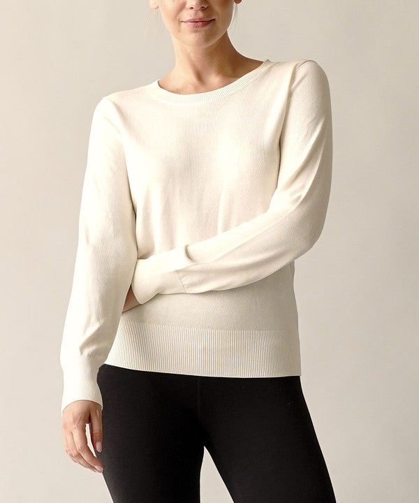 Bamboo Cotton Light Sweater Crew Neck