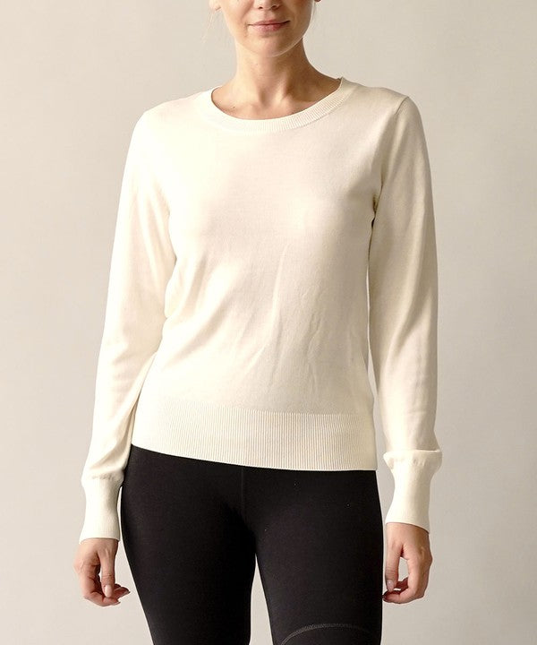 Bamboo Cotton Light Sweater Crew Neck