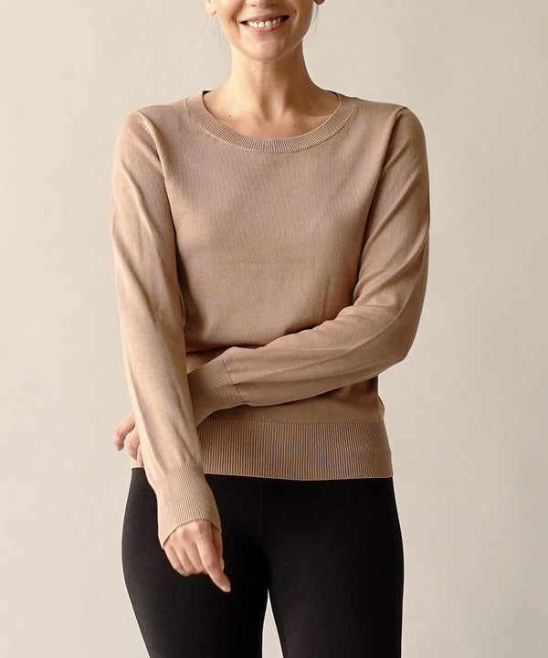 Bamboo Cotton Light Sweater Crew Neck