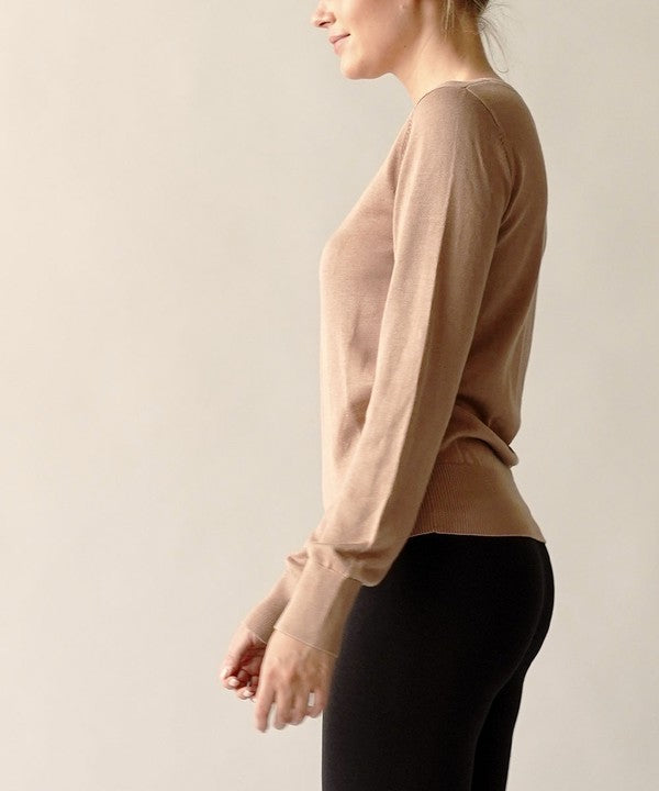 Bamboo Cotton Light Sweater Crew Neck