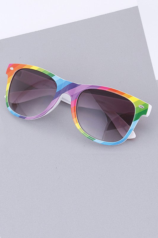 Rainbow Color Pride Wayfarer Sunglasses