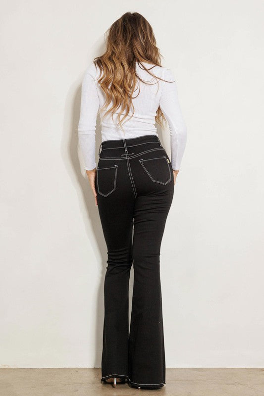 High Rise  Flare Leg Jeans