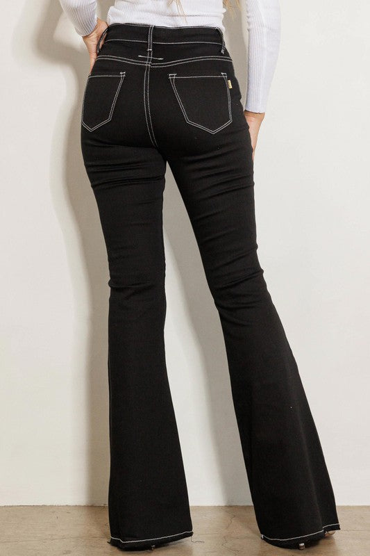 High Rise  Flare Leg Jeans