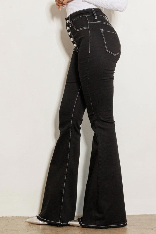 High Rise  Flare Leg Jeans