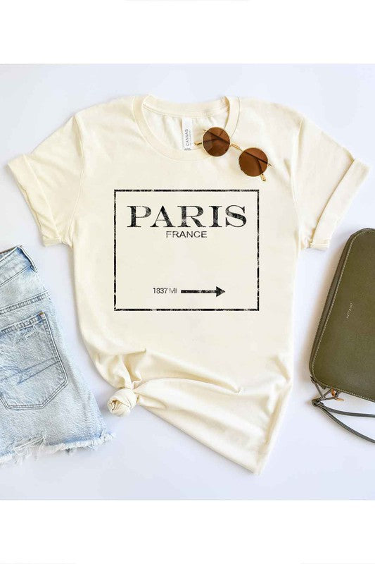 Ladies Paris France Graphic T Shirt