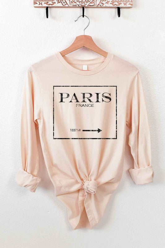 Paris France Long Sleeve Top