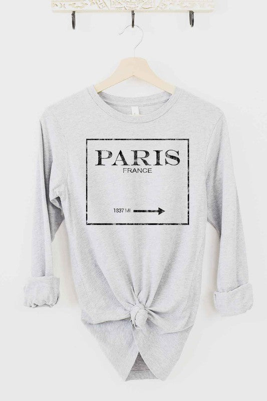 Paris France Long Sleeve Top