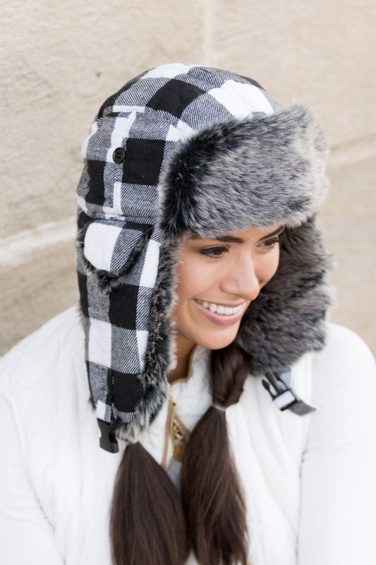 Plaid Buffalo Trapper Hat