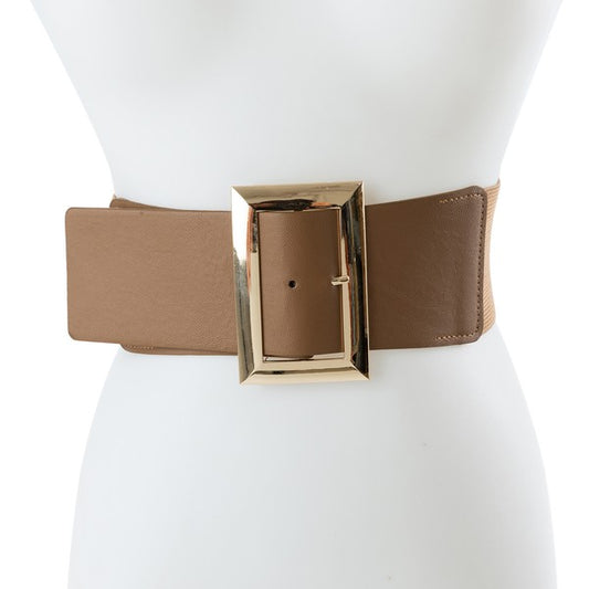 Rectangular Buckle Waist Belt