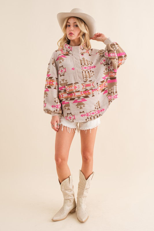 Aztec Western Pullover Sweater