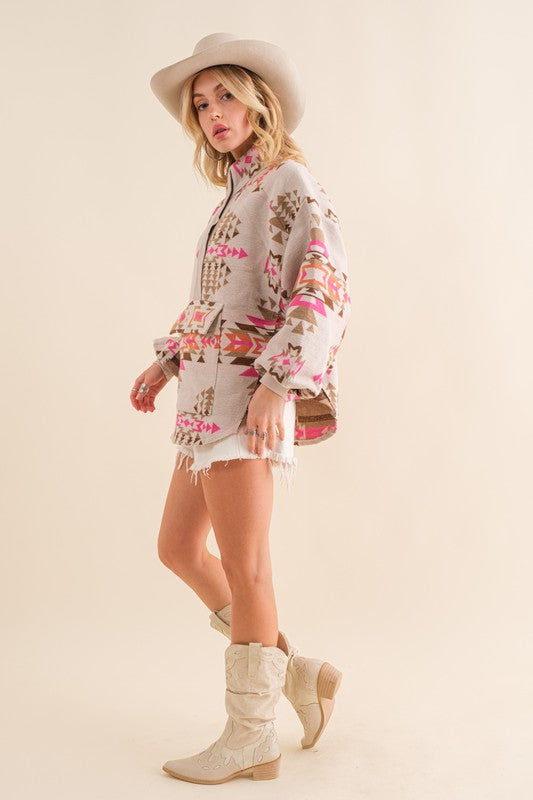 Aztec Western Pullover Sweater