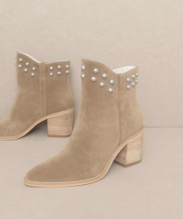 Oasis Society Alofi - Pearl Studded Collar Ankle Boots