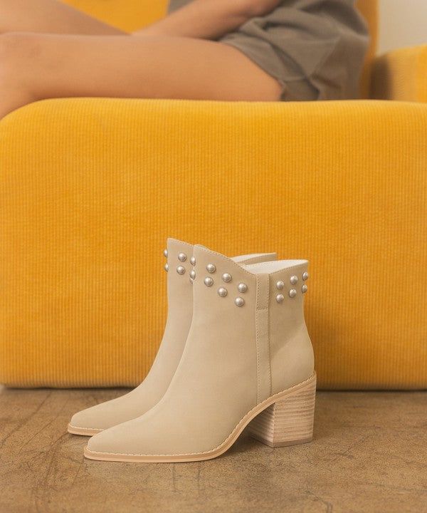 Oasis Society Alofi - Pearl Studded Collar Ankle Boots