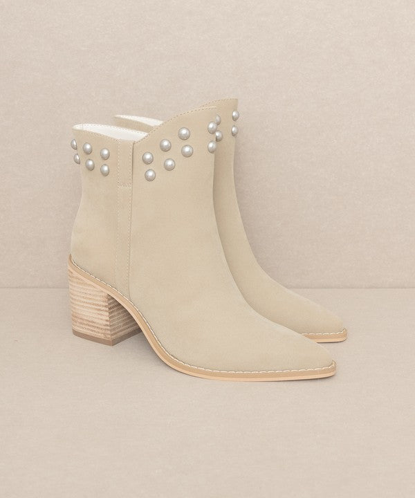 Oasis Society Alofi - Pearl Studded Collar Ankle Boots