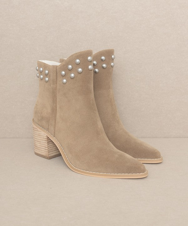 Oasis Society Alofi - Pearl Studded Collar Ankle Boots