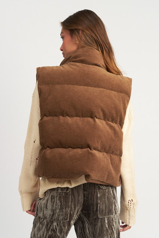 Corduroy Puff Vest