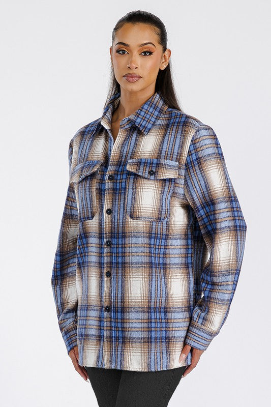 Boyfriend Oversized Soft Flannel Shacket