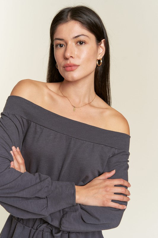 The One shoulder Terry Cotton Jumpsuit