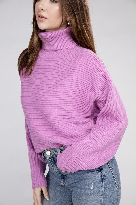 Viscose Dolman Sleeve Turtleneck